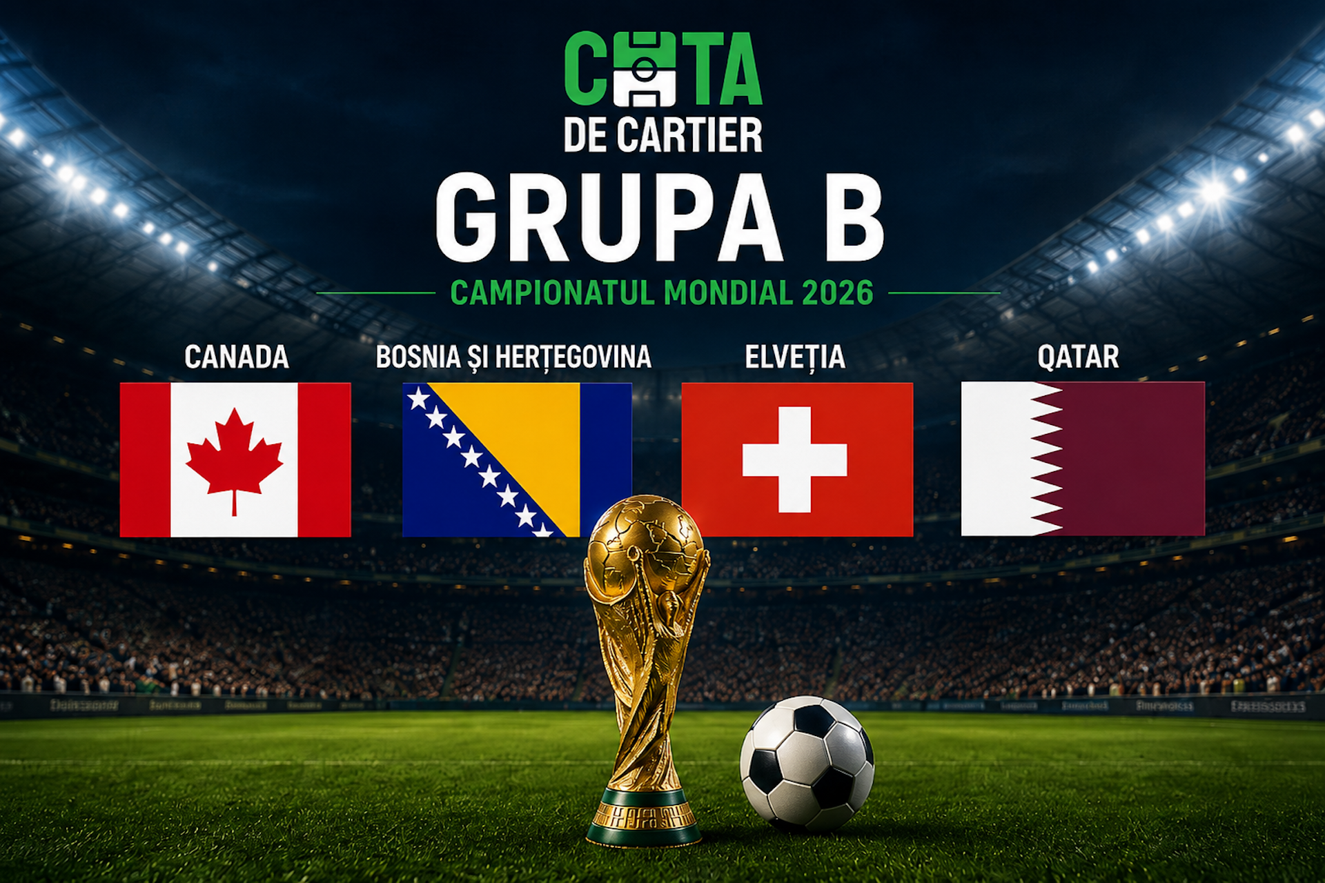 Analize Grupa B Campionatul Mondial 2026 cu Canada, Bosnia și Herțegovina, Elveția și Qatar