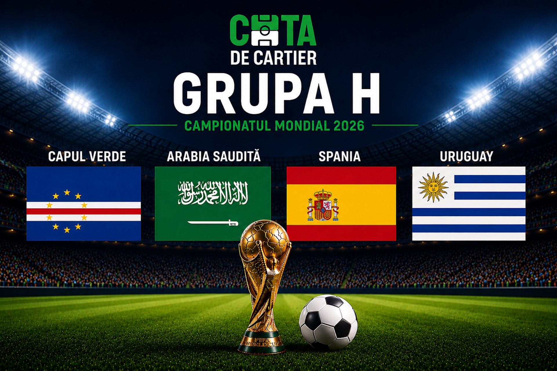 Analize Grupa H Campionatul Mondial 2026 cu Capul Verde, Arabia Saudită, Spania și Uruguay